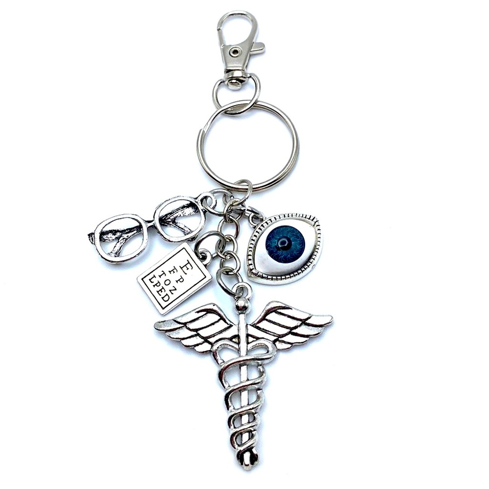 Optometrist Keychain Bag Charm Eye Doctor Charms